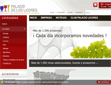 Tablet Screenshot of palaciolicores.com